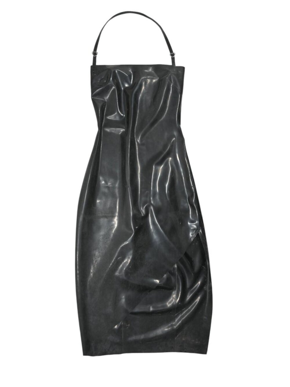 Khy x Poster Girl Latex Strapless Dress in Black